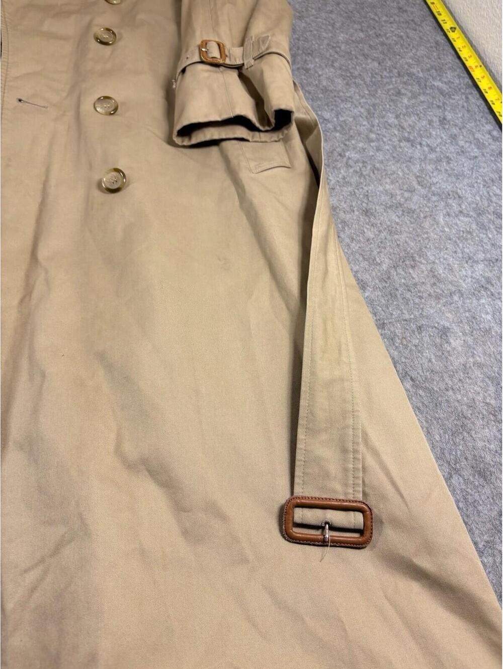 Vintage Burberrys Beige Trench Coat Made in England Womens Size 10 Petite - Picture 3 of 9